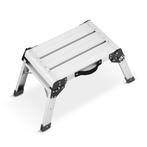 Keukentrapje - opvouwbaar - 47x30x34 cm - aluminium - zwart, Doe-het-zelf en Verbouw, Ladders en Trappen, Ophalen of Verzenden