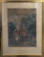 O.R de Jongh (1812-1896) - Stadsgezicht, Antiek en Kunst, Kunst | Schilderijen | Klassiek