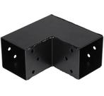 Starx paalverbinder hoekmodel 90x90 mm zwart, Ophalen of Verzenden, Nieuw