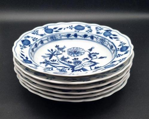 Meissen - Tafelservies - Zwiebelmuster 6 x soepborden ca., Antiek en Kunst, Antiek | Meubels | Tafels