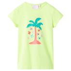 vidaXL Kindershirt 116 fluorescerend geel, Verzenden, Nieuw
