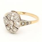 Ring - 14 karaat Geel goud, Platina Diamant (Natuurlijk), Nieuw