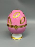 Fabergé ei - Franse Raynaud Limoges roze emaille, Antiek en Kunst