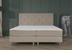 ACTIE! Boxspring Porto 160 200 Beige, Verzenden, Beige, 200 cm, Modern