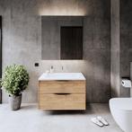 Onderkast Gliss Design Eleganz Hera Zwart 100cm 2 Lades Oak, Doe-het-zelf en Verbouw, Ophalen of Verzenden, Nieuw, Bad