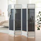 Kamerscherm Dorotea scheidingswand 160x170 cm wit en donkerg, Verzenden, Nieuw