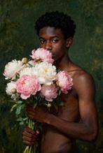 Le Yack - The Boy with Peonies - Hand signed