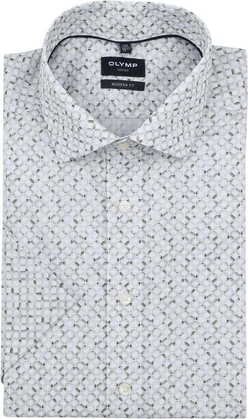 Olymp Luxor Overhemd Print Olijf maat 44 Heren, Kleding | Heren, Overhemden, Groen, Nieuw, Verzenden