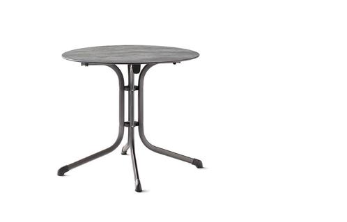 Sieger Boulevard klaptafels staal/polytec Ø85 cm tot 140 cm, Tuin en Terras, Tuintafels, Ophalen of Verzenden