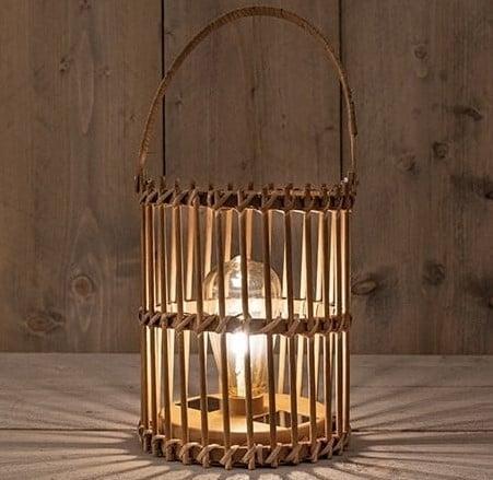 Solar lantern windlicht bamboe naturel annas collection met, Hobby en Vrije tijd, Knutselen, Nieuw, Ophalen of Verzenden