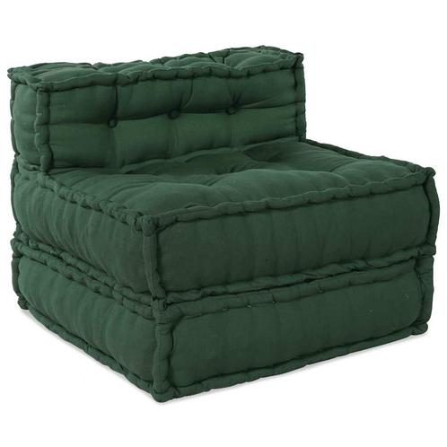 vidaXL Poef modulair 70x70x54 stof groen, Huis en Inrichting, Woonaccessoires | Kussens, Groen, Nieuw, Verzenden