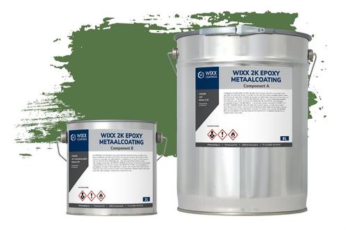 Wixx 2K Epoxy Metaalcoating RAL 6010 | Grasgroen 5L, Doe-het-zelf en Verbouw, Verf, Beits en Lak, Verf, Groen, Nieuw, Minder dan 5 liter