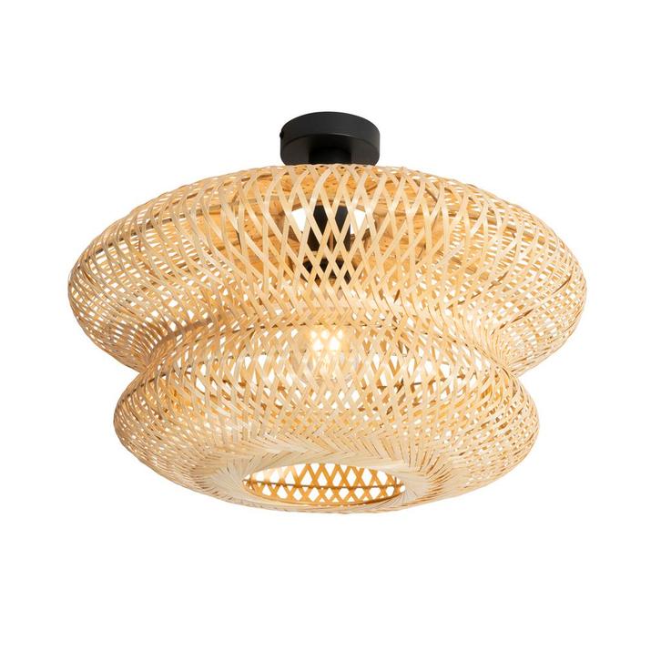 Oosterse plafondlamp bamboe - Ostrava Double, Huis en Inrichting, Lampen | Plafondlampen, Nieuw