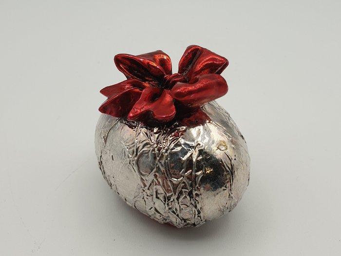 Uovo di Pasqua rivestito in argento 925 e smalto - Figuur -, Antiek en Kunst, Antiek | Goud en Zilver