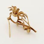 Broche - 14 karaat Geel goud Parel, Sieraden, Tassen en Uiterlijk, Antieke sieraden