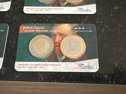Nederland. Coin Card 2021 Vincent van Gogh (4 coincards), Postzegels en Munten, Munten | Europa | Euromunten