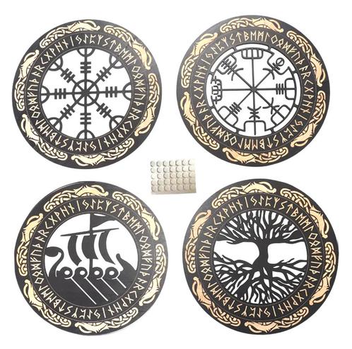 Nordic Vikingen Muurdecoraties Set van 4, Huis en Inrichting, Woonaccessoires | Overige, Verzenden