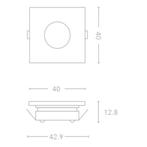 Inbouw LED-Spot Bellezza Bagno Mike IP65 3000 Kelvin 4x1,3, Doe-het-zelf en Verbouw, Nieuw, Ophalen of Verzenden