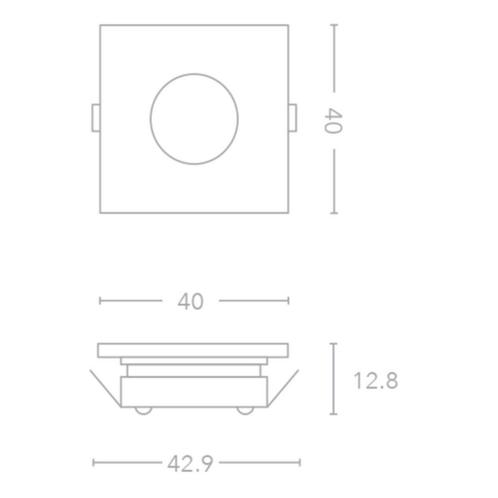 Inbouw LED-Spot Bellezza Bagno Mike IP65 3000 Kelvin 4x1,3, Doe-het-zelf en Verbouw, Sanitair, Ophalen of Verzenden