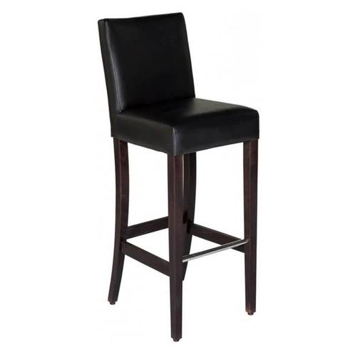Barkruk | JARNO | Kunstleer/Hout | Black | Wengé Poten |, Zakelijke goederen, Horeca | Keukenapparatuur, Nieuw in verpakking, Verzenden