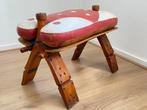 Handgemaakt - Kruk - Hout, Leder - Kamelen zadel kruk uniek, Antiek en Kunst