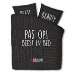 #DARUM! Dekbedovertrek #DARUM! Beest in Bed - 140 x 200/220, Huis en Inrichting, Verzenden, Zwart, Dekbedovertrek, Nieuw