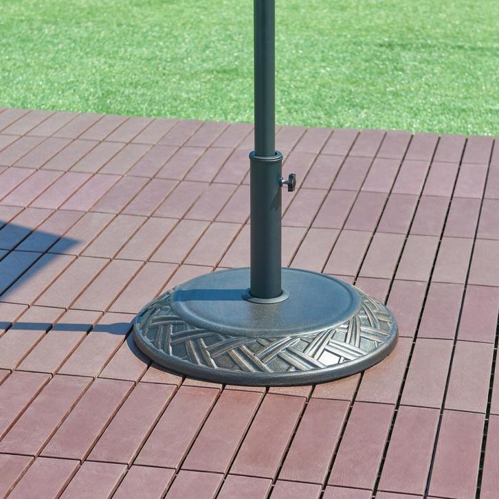 Parasolvoet Bisegna parasolhouder beton rond Ø50x7 cm bronsk, Tuin en Terras, Parasols, Verzenden