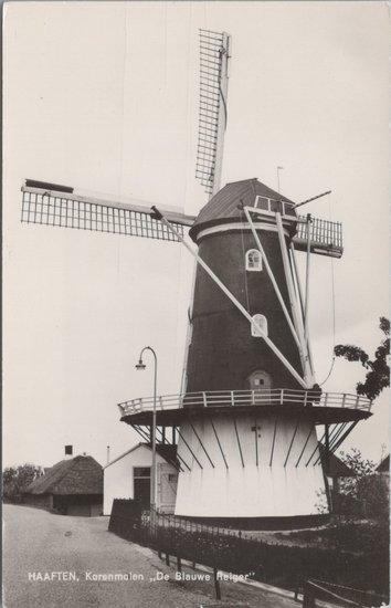 HAAFTEN - Korenmolen De Blauwe Reiger, Verzamelen, Ansichtkaarten | Nederland, Verzenden