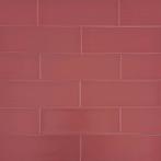 Wandtegel aria bordeaux rood mat 10x30 wandtegel, Doe-het-zelf en Verbouw, Tegels, Ophalen, Nieuw, 10 m² of meer, Wandtegels