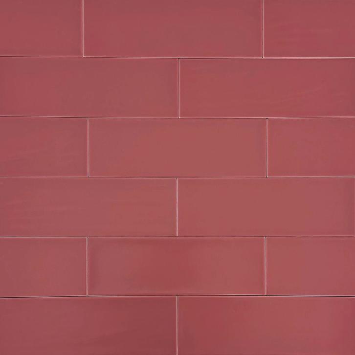 Wandtegel aria bordeaux rood mat 10x30 wandtegel, Doe-het-zelf en Verbouw, Tegels, Wandtegels, Nieuw, 10 m² of meer, Keramiek