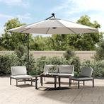 vidaXL Zweefparasol met LED-verlichting en metalen paal 350, Tuin en Terras, Verzenden, Nieuw, 1 tot 2 meter, Zweefparasol