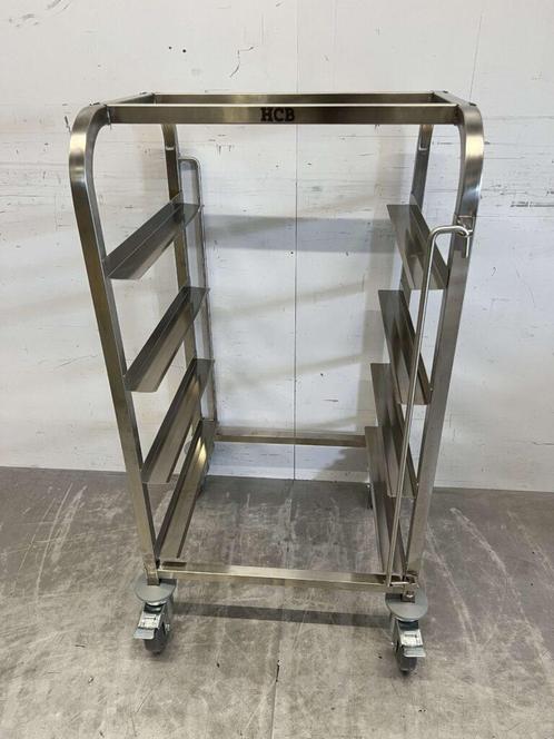 RVS Regaalwagen voor 4 waskratten waskorven 50 x 50 cm, Zakelijke goederen, Horeca | Keukenapparatuur, Nieuw in verpakking, Ophalen of Verzenden