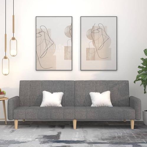 vidaXL Slaapbank 2-zits stof lichtgrijs, Huis en Inrichting, Banken | Bankstellen, Nieuw, Stof, Tweepersoons, Verzenden