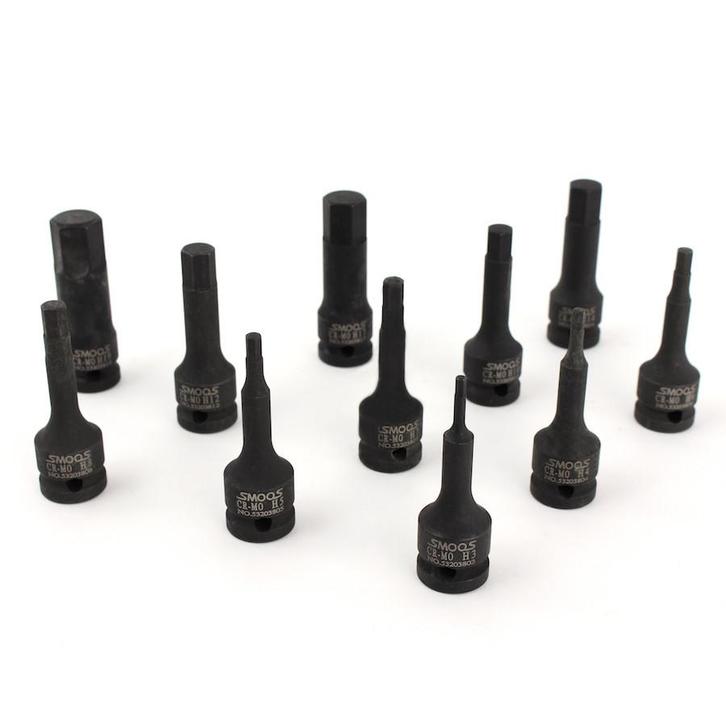 Smoos 11-delige inbus krachtdoppen set 1/2 opname - Smoos, Doe-het-zelf en Verbouw, Gereedschap | Handgereedschap, Nieuw, Ophalen of Verzenden