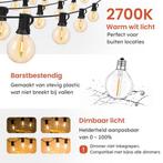 2dekans | Partizzle 15m Waterdicht Lichtsnoer Rond - 25 LED, Diversen, Kerst, Ophalen of Verzenden, Zo goed als nieuw