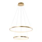 Moderne ring hanglamp goud incl. LED - Anella Duo, Huis en Inrichting, Lampen | Hanglampen, Nieuw, Overige stijlen