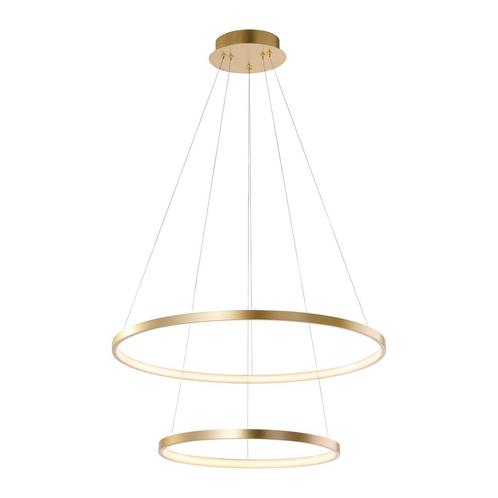 Moderne ring hanglamp goud incl. LED - Anella Duo, Huis en Inrichting, Lampen | Hanglampen