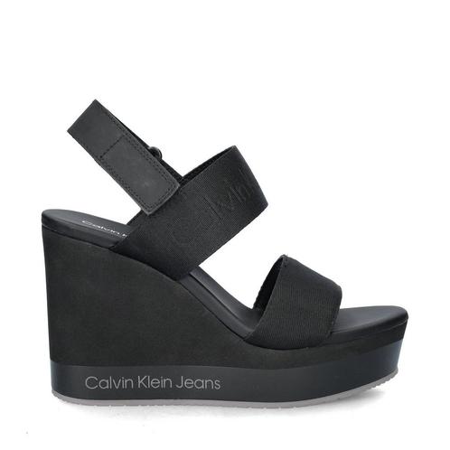 Calvin Klein Wedge sandalen, Kleding | Dames, Schoenen, Zwart, Nieuw, Verzenden