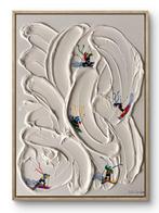 Juli Lampe (1980) - Ski Lovers in the snowy expanses Mont, Antiek en Kunst, Kunst | Schilderijen | Modern