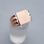 Zilveren Art Deco Roségoud vergulde Zegelring - Ring