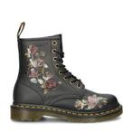 Dr. Martens 1460 Roses veterboots voor dames in het Zwart, Verzenden, Zwart, Lage of Enkellaarzen, Nieuw