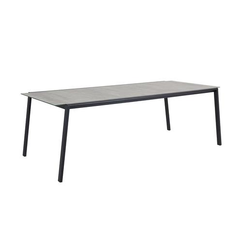 *WOONWINKEL* Brafab Lyra Eettafel Voor Buiten Betonlook Glas, Tuin en Terras, Tuinsets en Loungesets, Nieuw, Verzenden