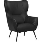 Leren fauteuil Flair - Toledo Nero (zwart), Huis en Inrichting, Fauteuils, Eigentijds, Modern, Retro, Romantisch, Nieuw, Ophalen of Verzenden