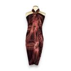Sarong / pareo - Strandkleding wikkelrok - Bruine tie dye, Kleding | Dames, Ophalen of Verzenden, Nieuw