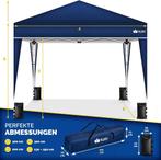 Partytent - Opvouwbaar - 3x3 m - Paviljoen - Easy up - Blauw, Verzenden, Zo goed als nieuw
