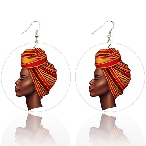 Headwrap Lady - Afrikaanse oorbellen, Sieraden, Tassen en Uiterlijk, Oorbellen, Nieuw, Ophalen of Verzenden