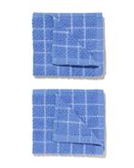 HEMA Vaatdoekjes 30x30 katoen blauw - 2 stuks, Huis en Inrichting, Keuken | Textiel, Verzenden, Nieuw