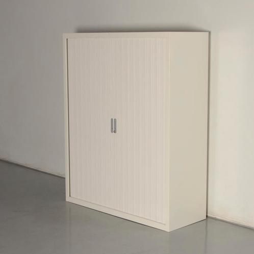 Haworth roldeurkast, wit, 147 x 120 cm, incl. 3 legborden, Huis en Inrichting, Kasten | Roldeurkasten en Archiefkasten, Ophalen of Verzenden