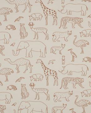 French Terry Safari Dieren, Hobby en Vrije tijd, Stoffen en Lappen, Overige kleuren, Nieuw