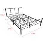 Metalen bedframe Hercules incl. bedbodem 120x200 cm donkergr, Verzenden, Nieuw